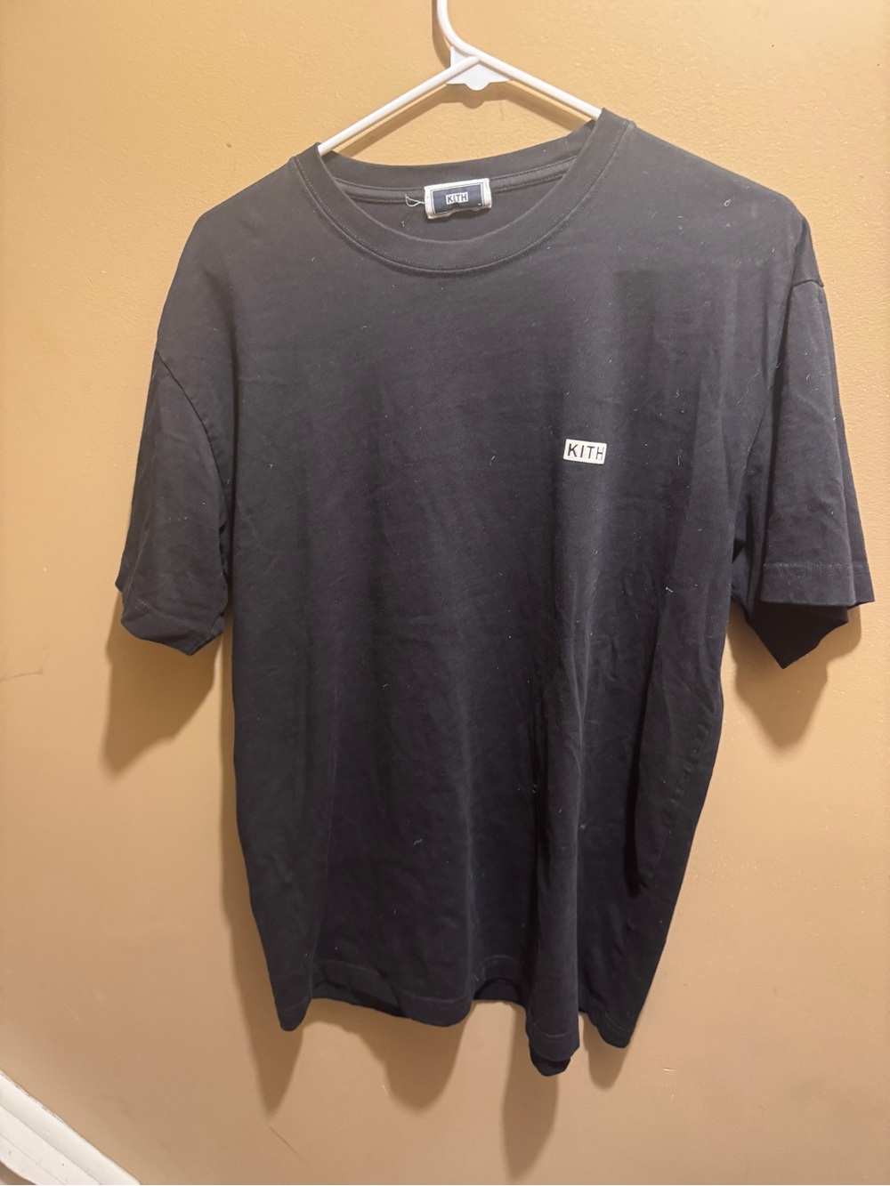 Kith Black Minimal Logo Crew Tee